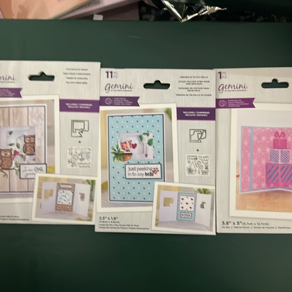 Gemini Scrapbooking & Card stamps and Dies Set of 3
